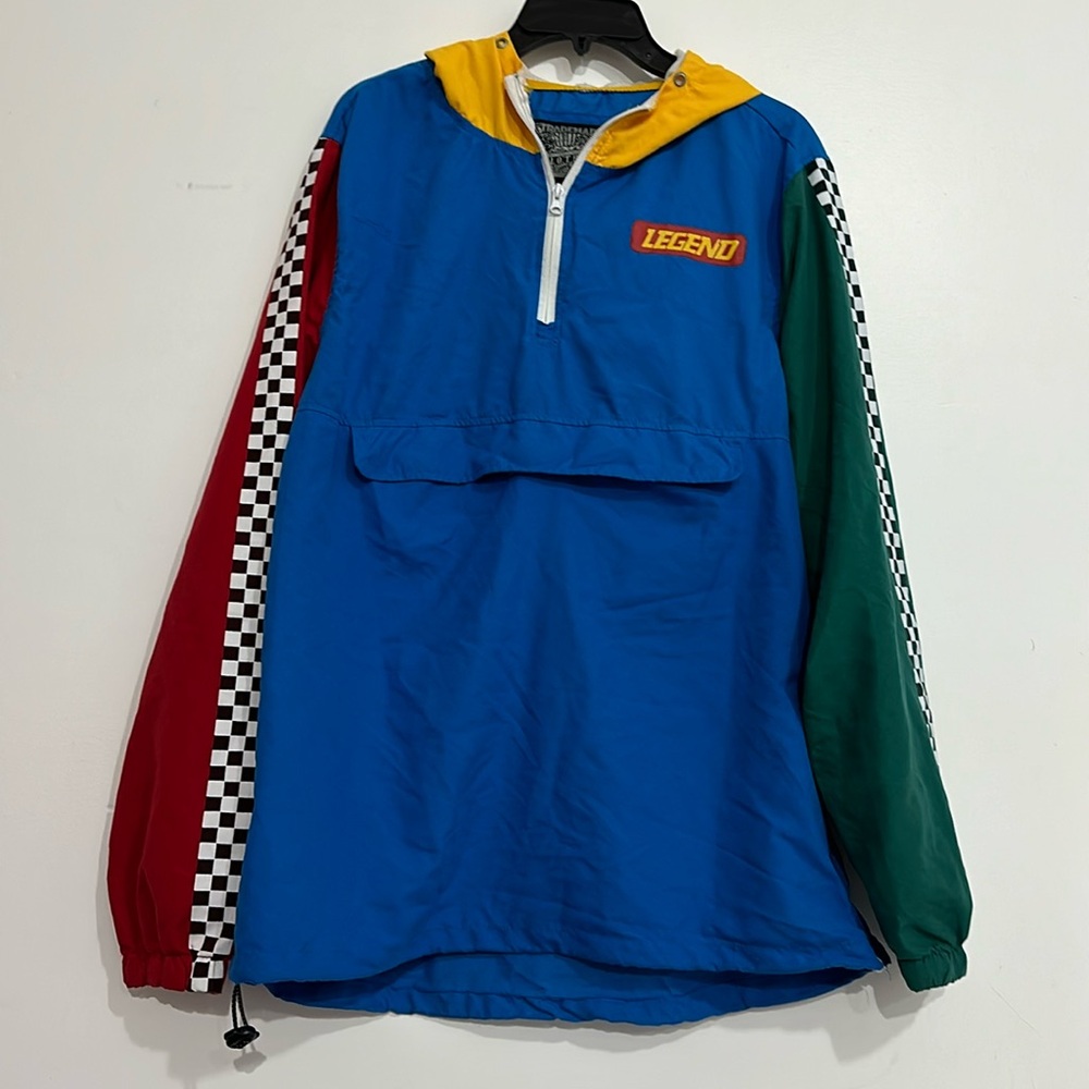 Brooklyn Cloth Quarter Zip Jacket w/ hood Large